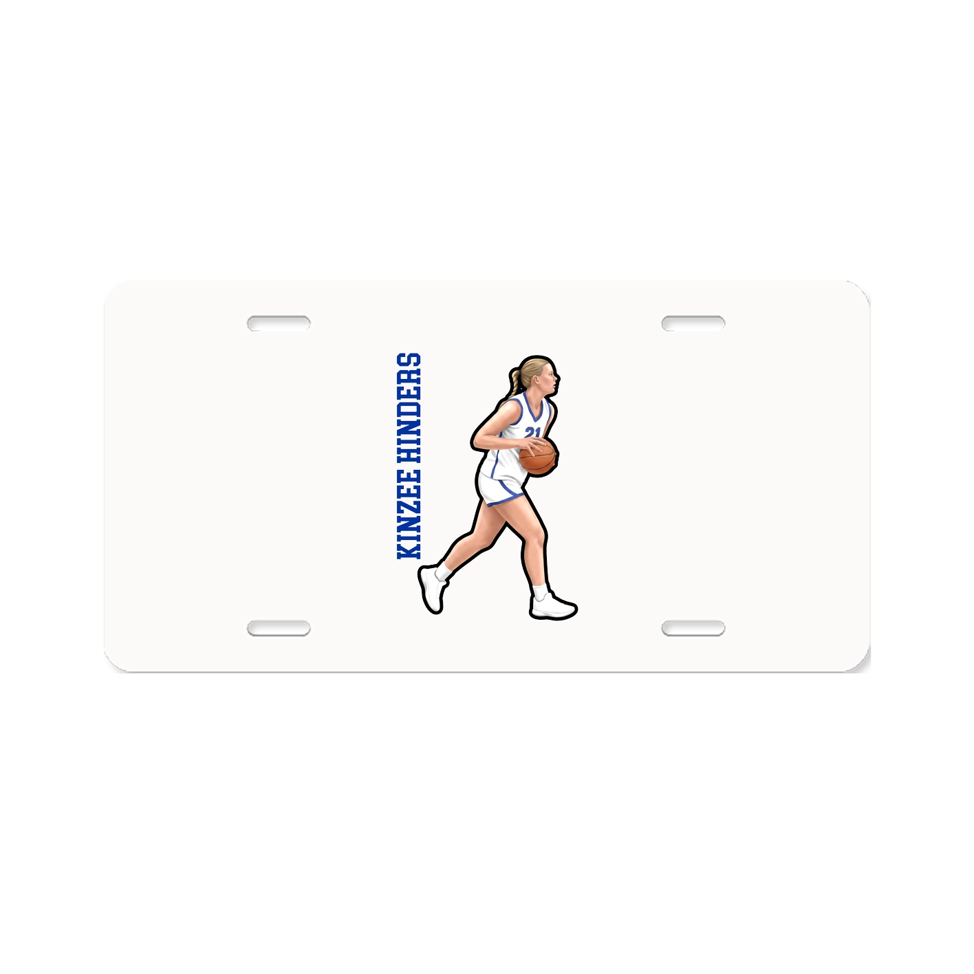 License Plate — Name Vertical in Classic