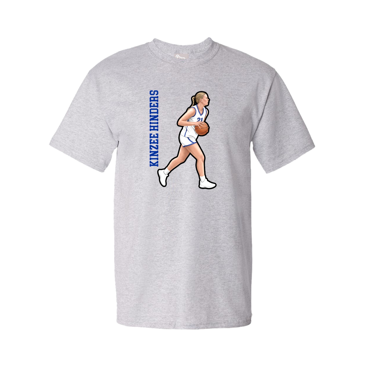 Tee — Name Vertical in Grey