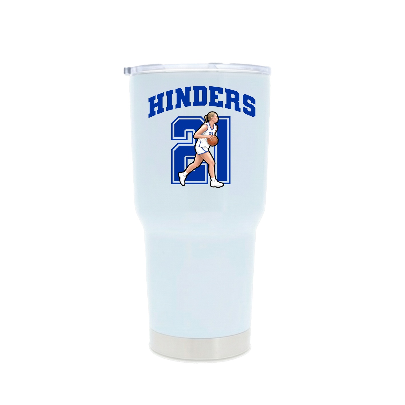 30oz Stainless Steel Tumbler — Number in White