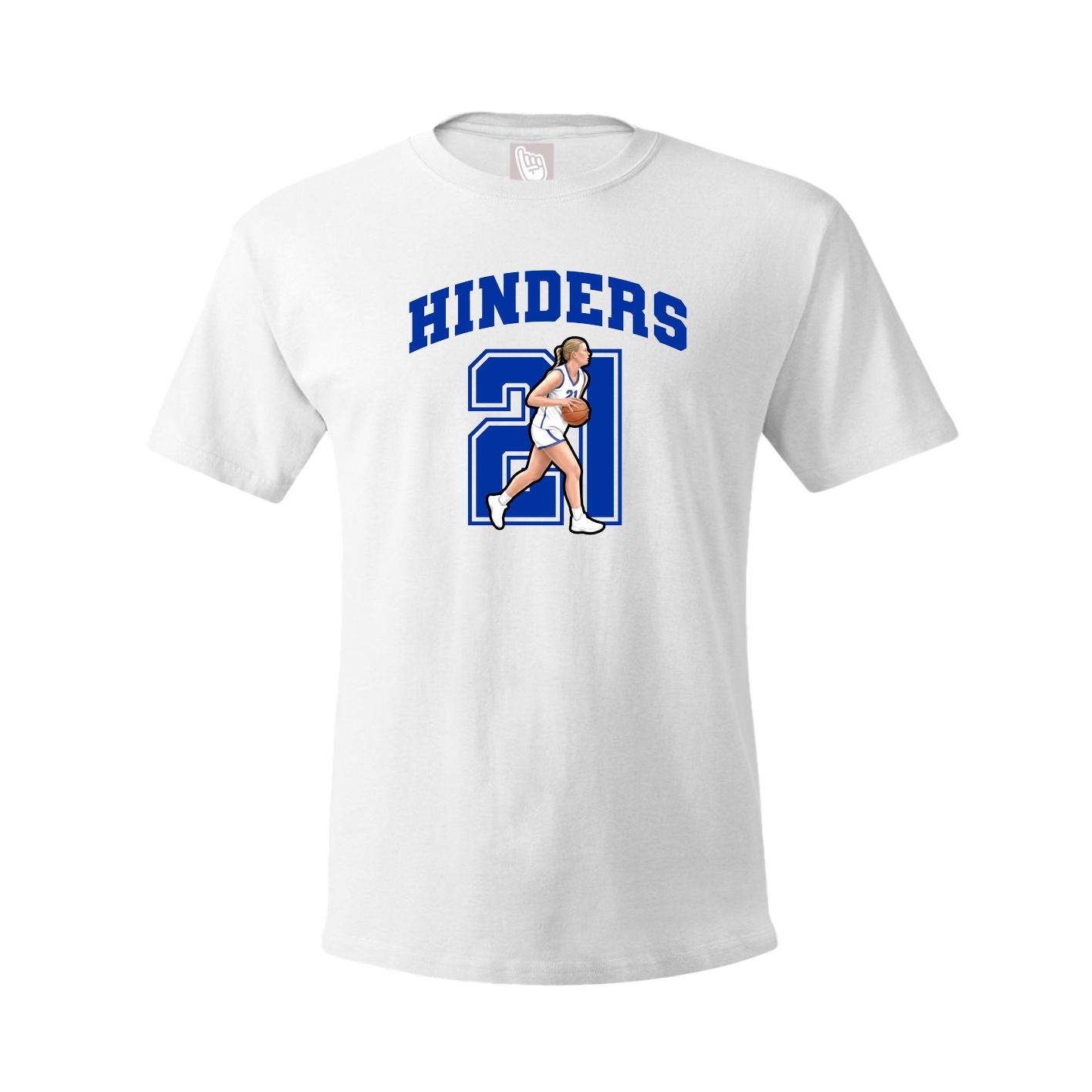 Youth Tee — Number in White