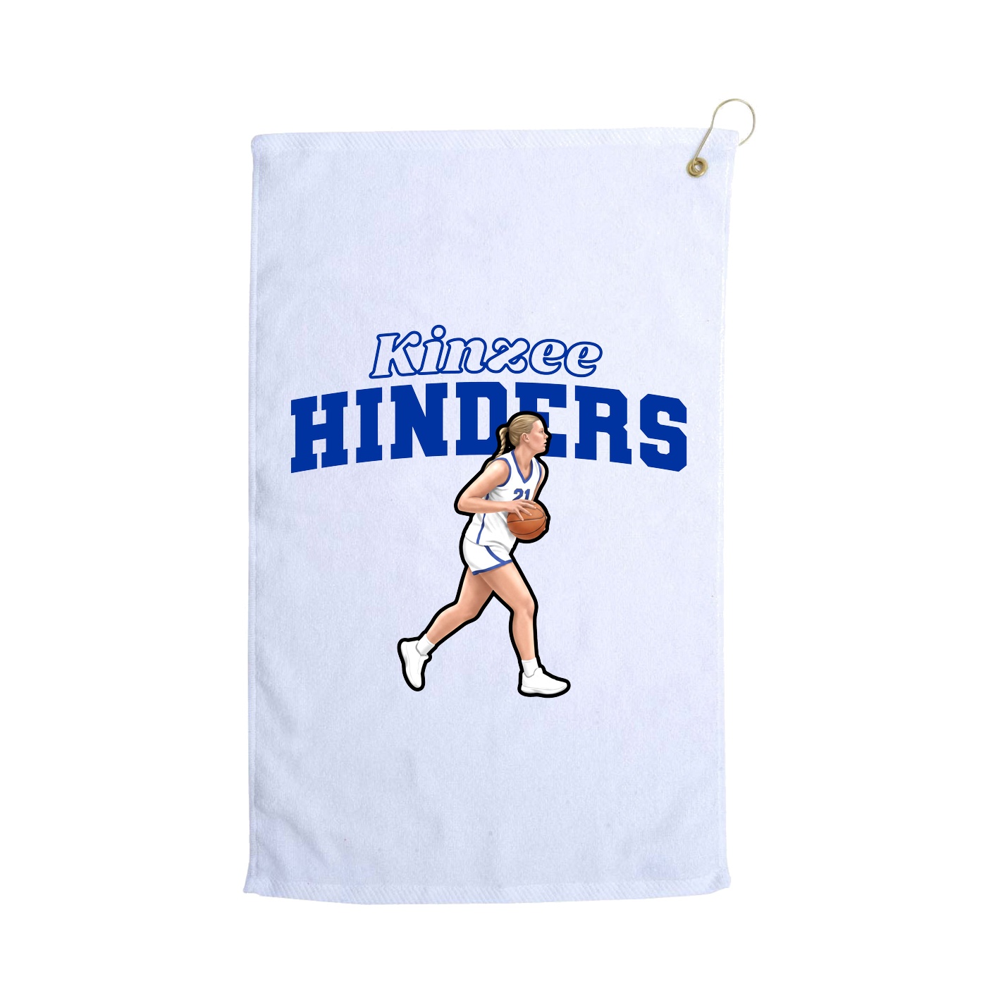 Golf Towel — Name Arch in White