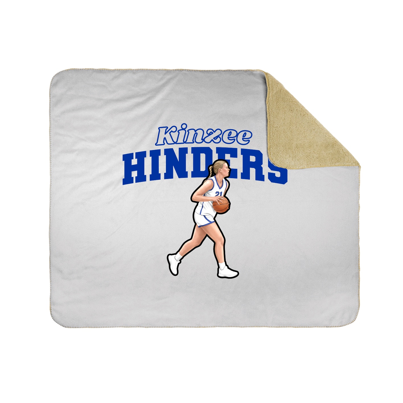 Throw Blanket — Name Arch in White