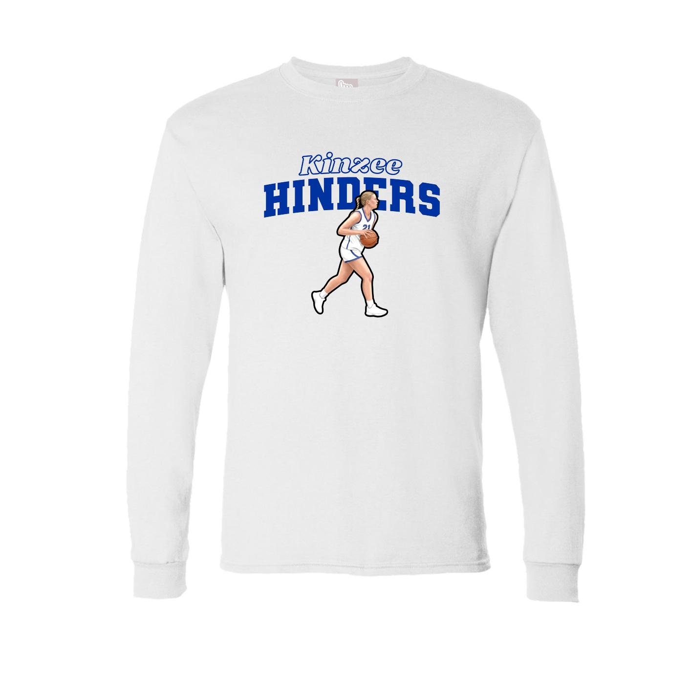 Long Sleeve Tee — Name Arch in White