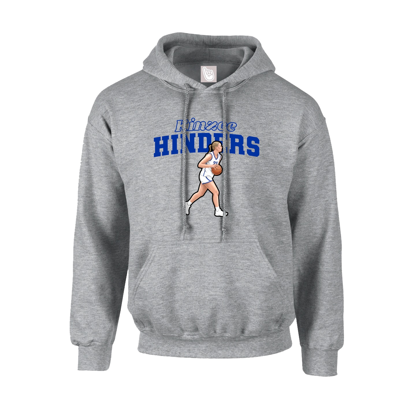 Hoodie — Name Arch in Grey