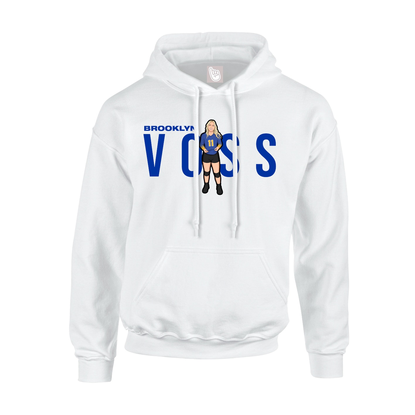 Youth Hoodie — Player Name in White