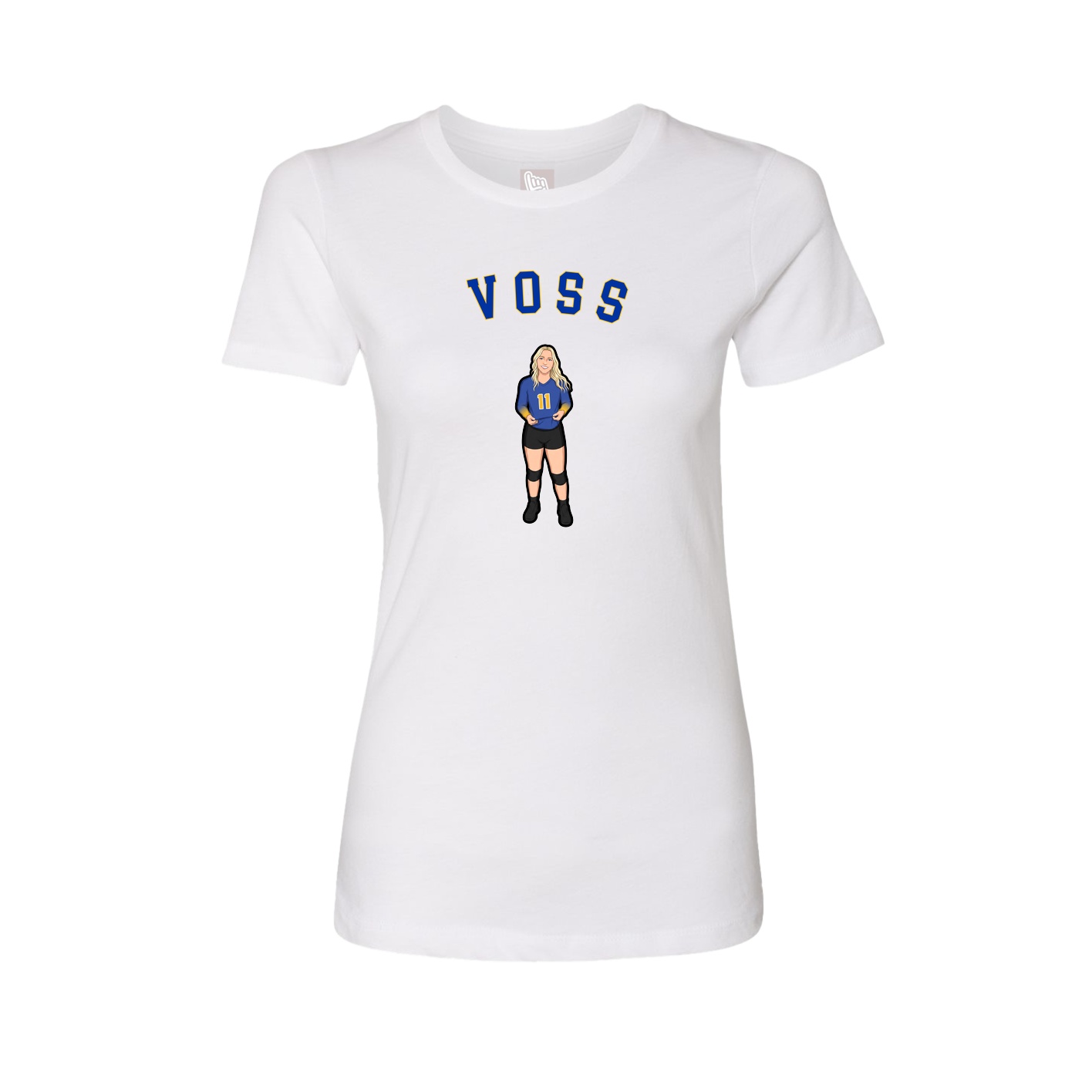 Fitted Women's Tee — Shirsey Arch in White