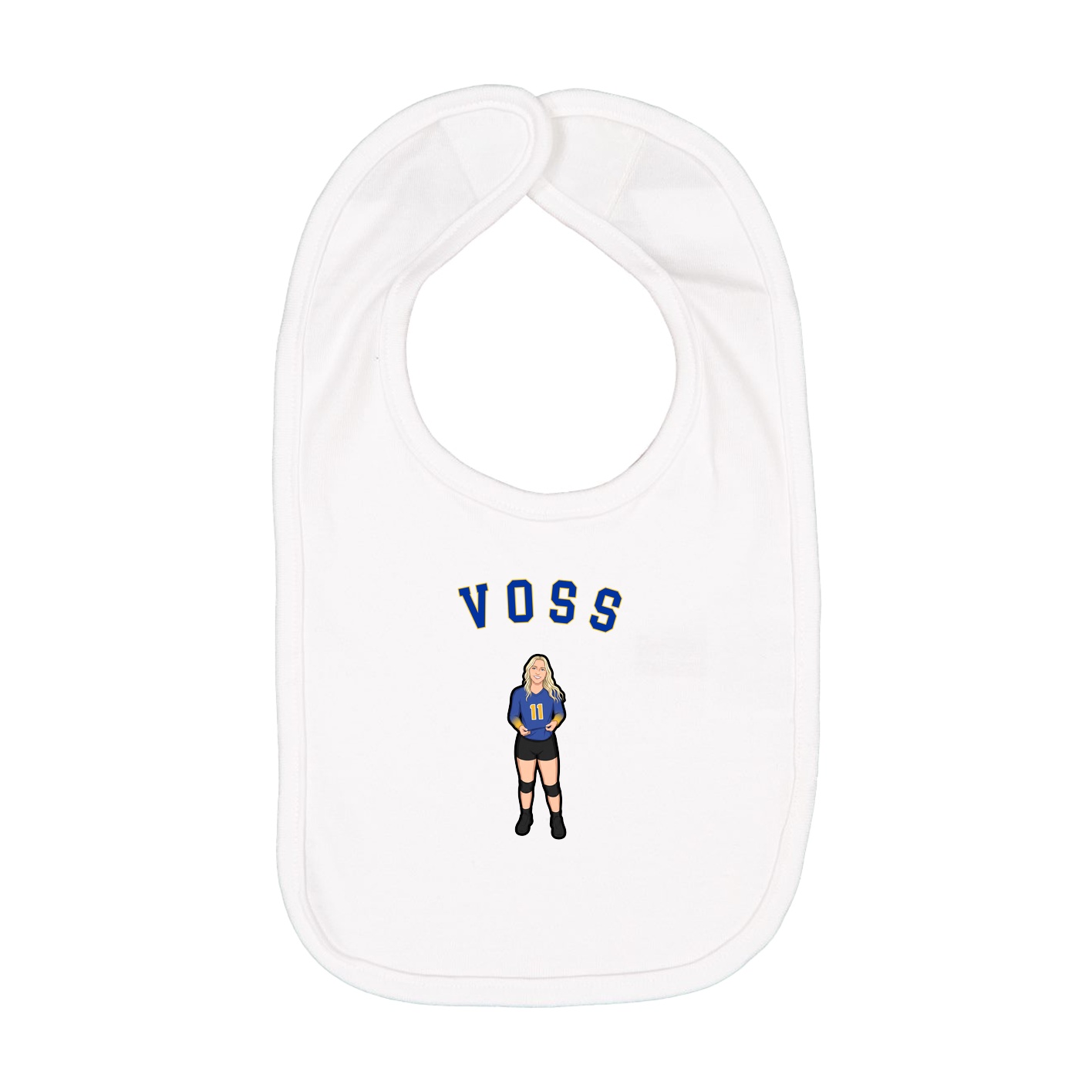 Infant Bib — Shirsey Arch in White