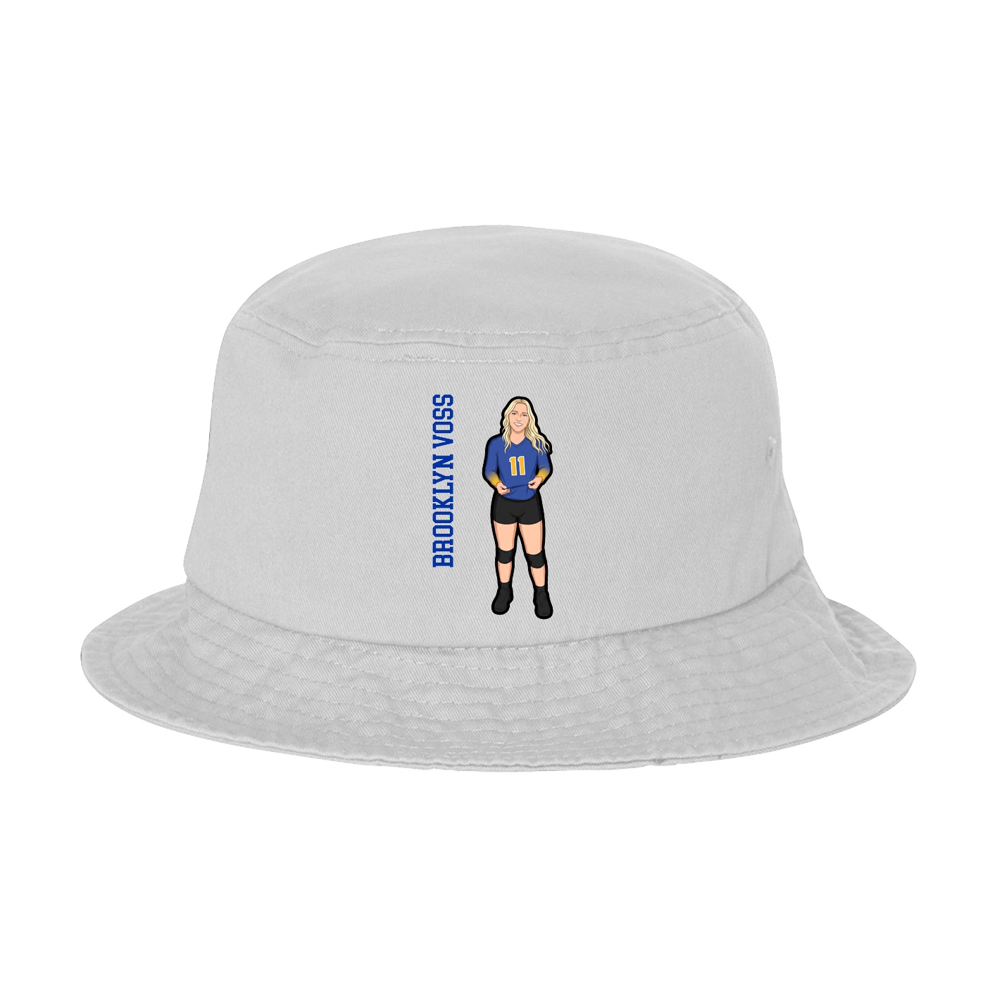 Bucket Cap — Name Vertical in White