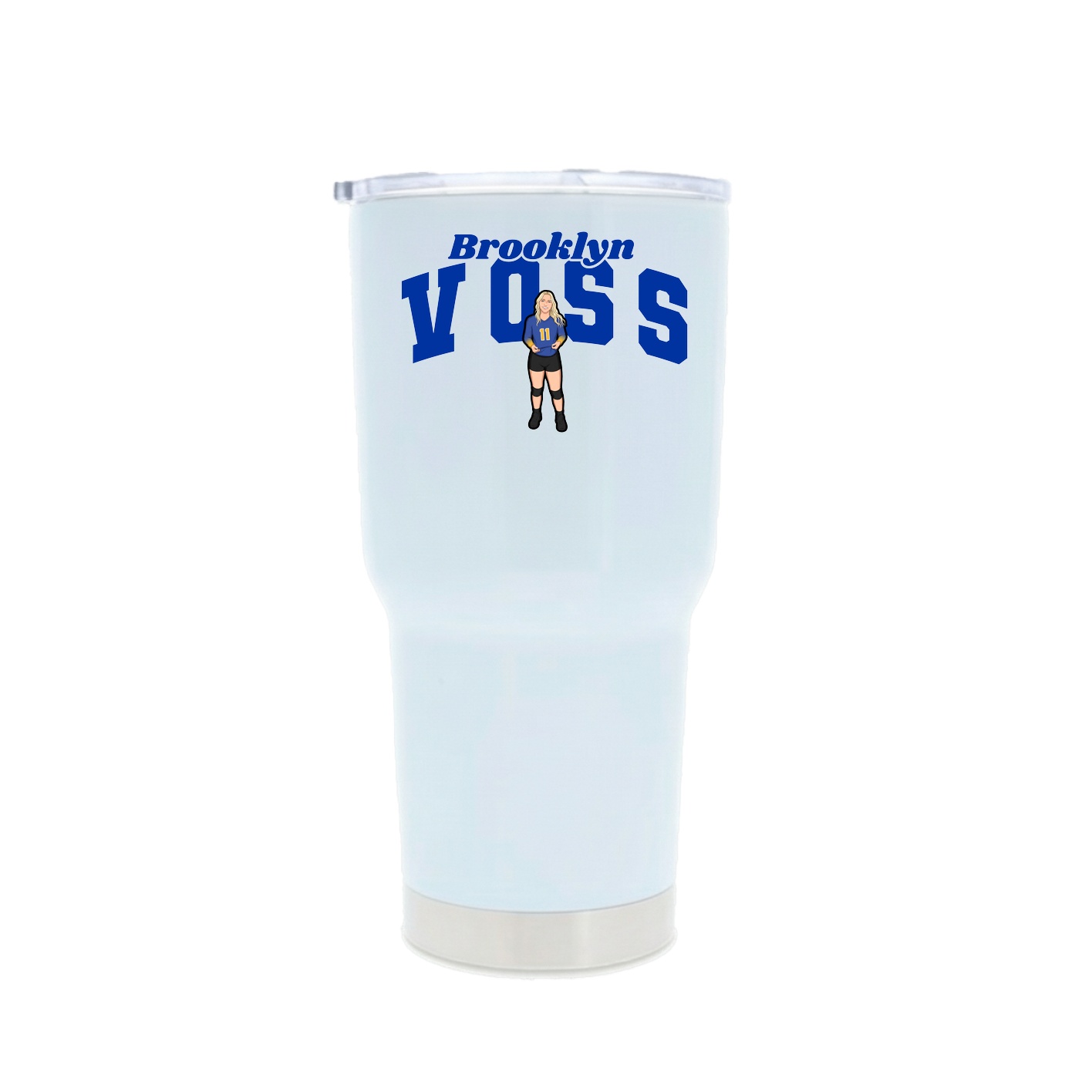 30oz Stainless Steel Tumbler — Signature Arch in White
