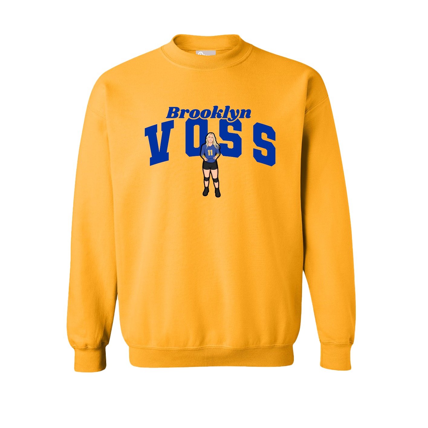 Fleece Crew — Signature Arch in Gold