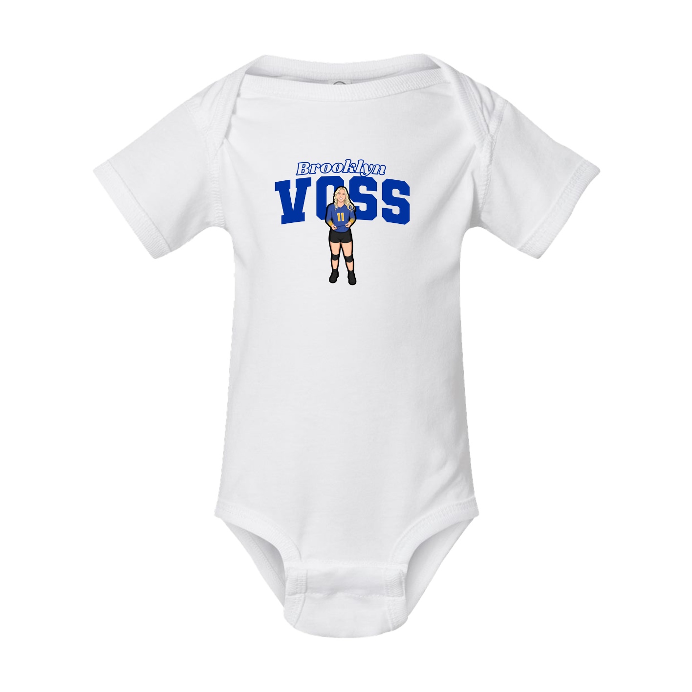 Baby Onesie — Name Arch in White