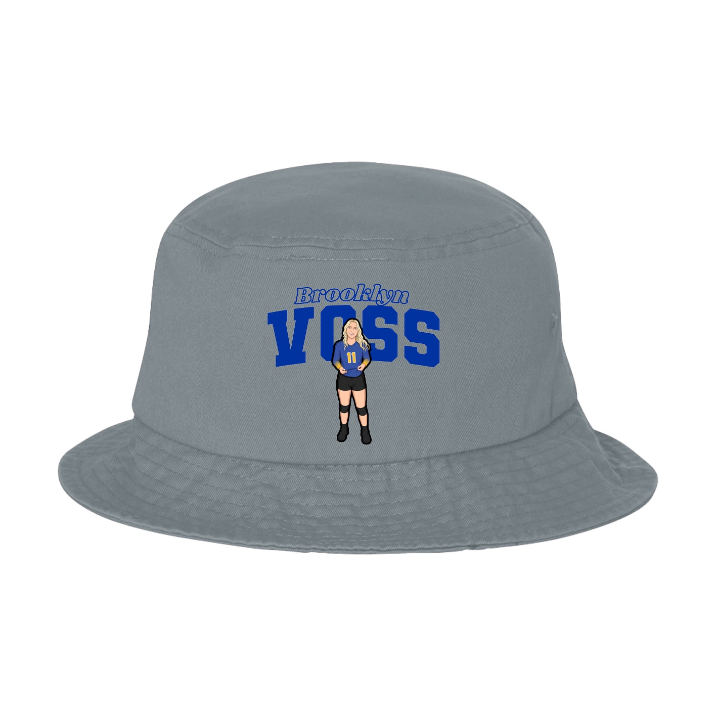 Bucket Cap — Name Arch in Grey