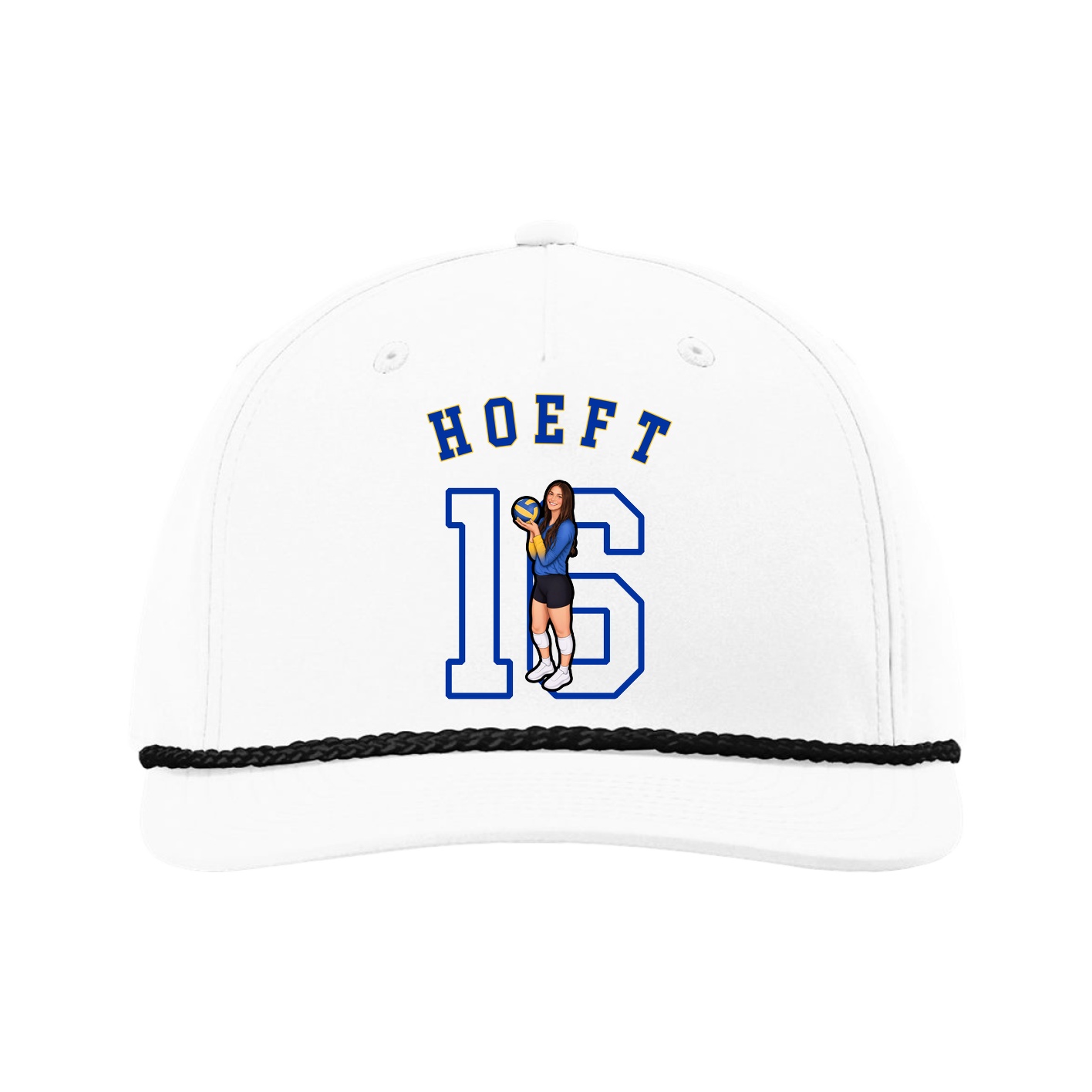 Five-Panel Classic Rope Cap — Shirsey Arch in White