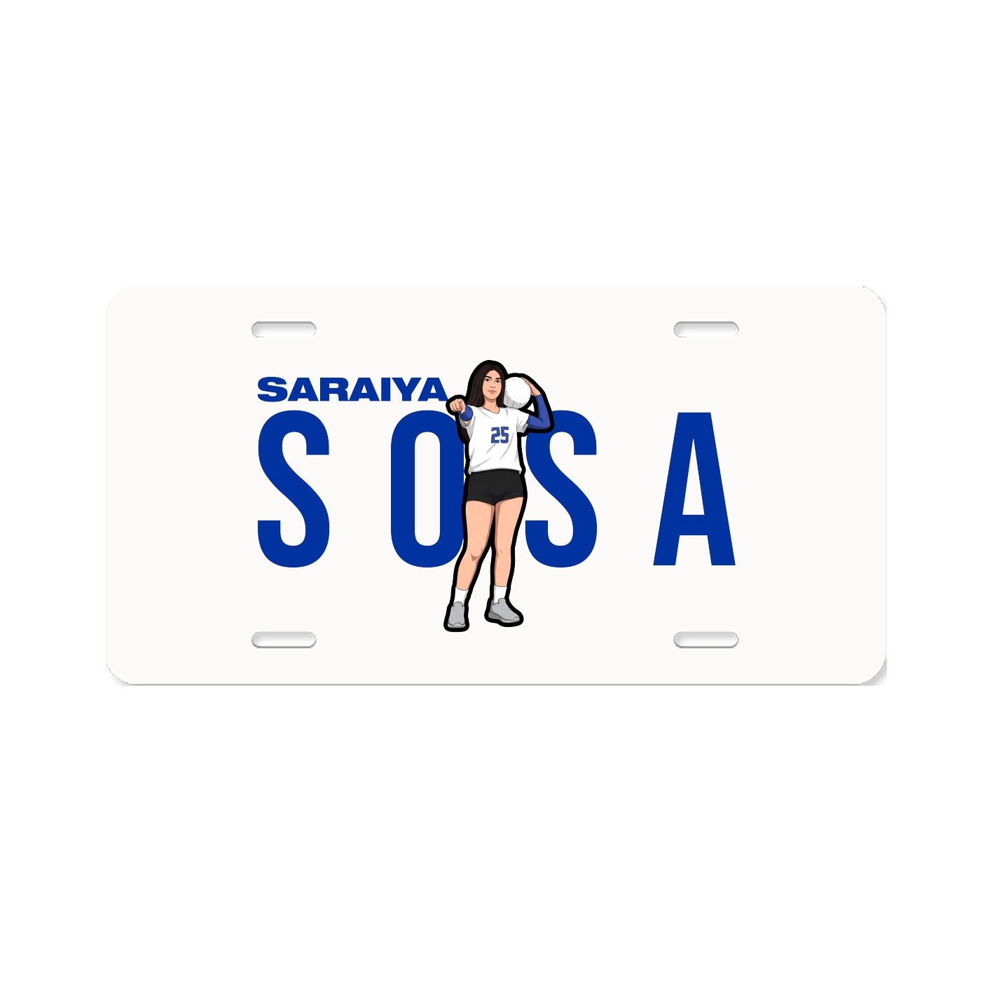 License Plate — Player Name in Classic
