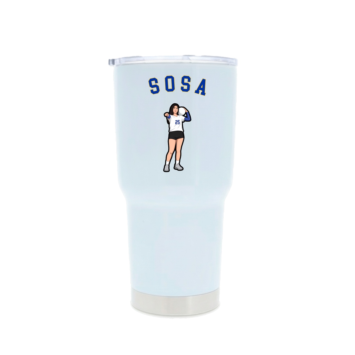 30oz Stainless Steel Tumbler — Shirsey Arch in White
