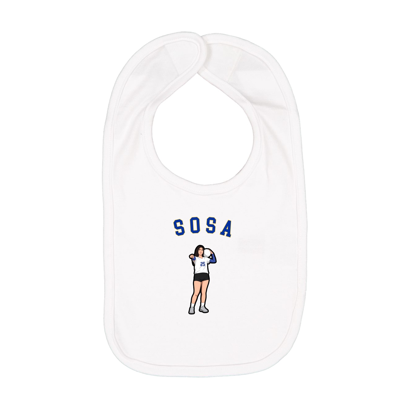 Infant Bib — Shirsey Arch in White