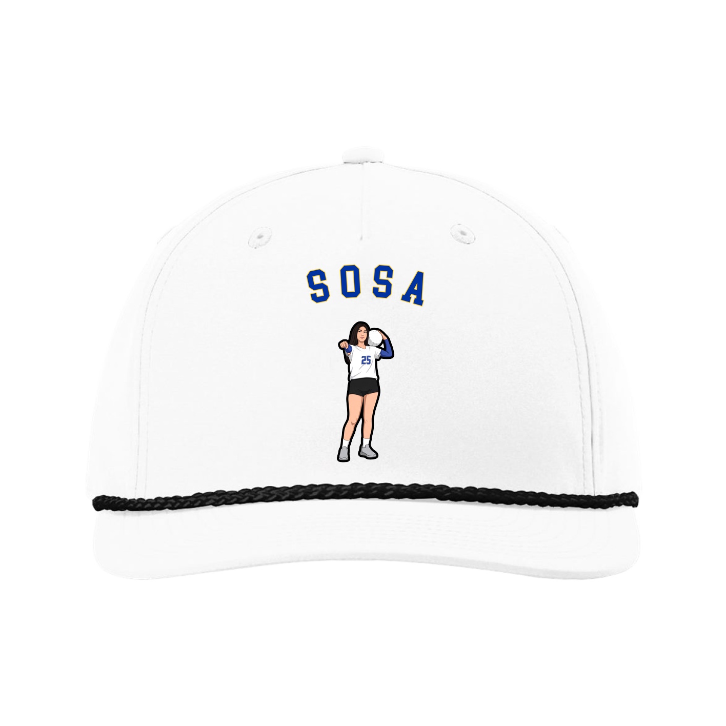 Five-Panel Classic Rope Cap — Shirsey Arch in White