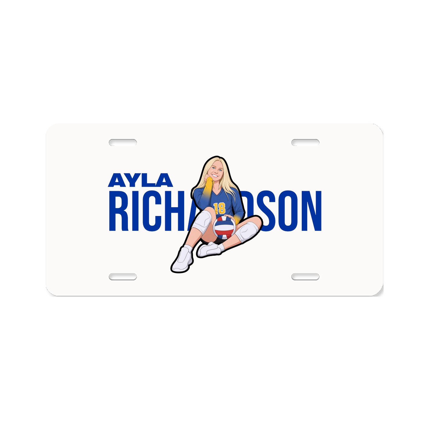 License Plate — Player Name in Classic