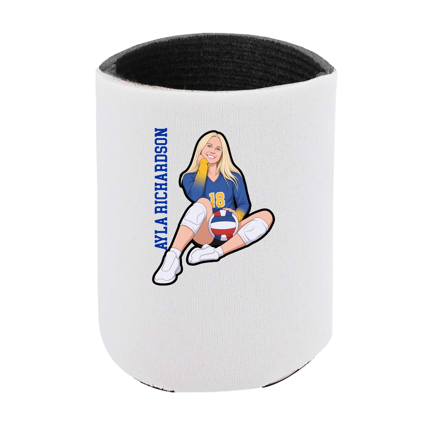 Can Holder — Name Vertical in White