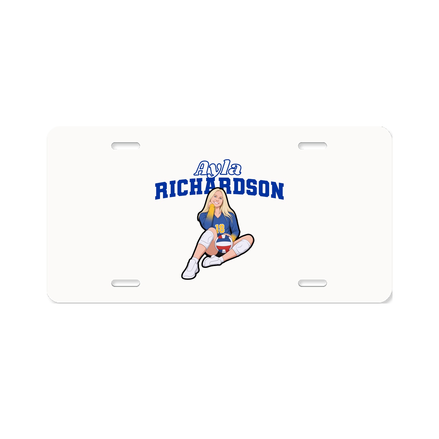 License Plate — Name Arch in Classic