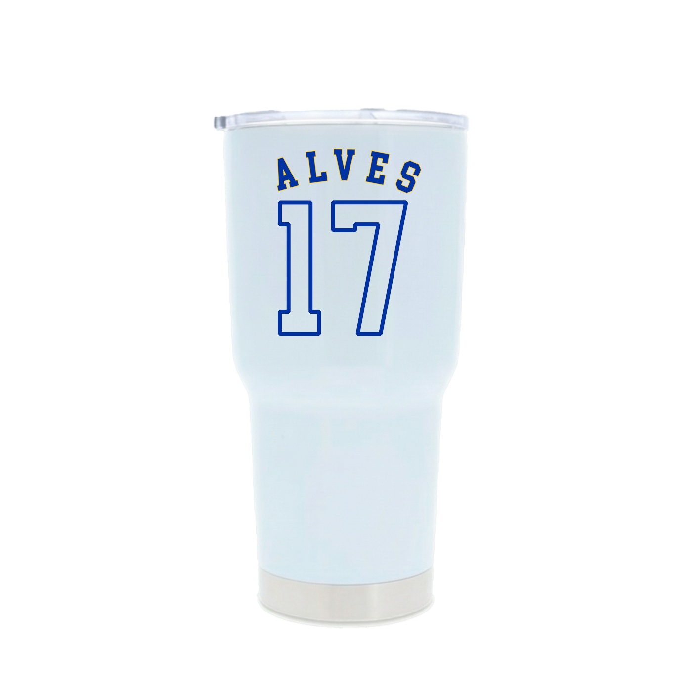 30oz Stainless Steel Tumbler — Shirsey Arch in White