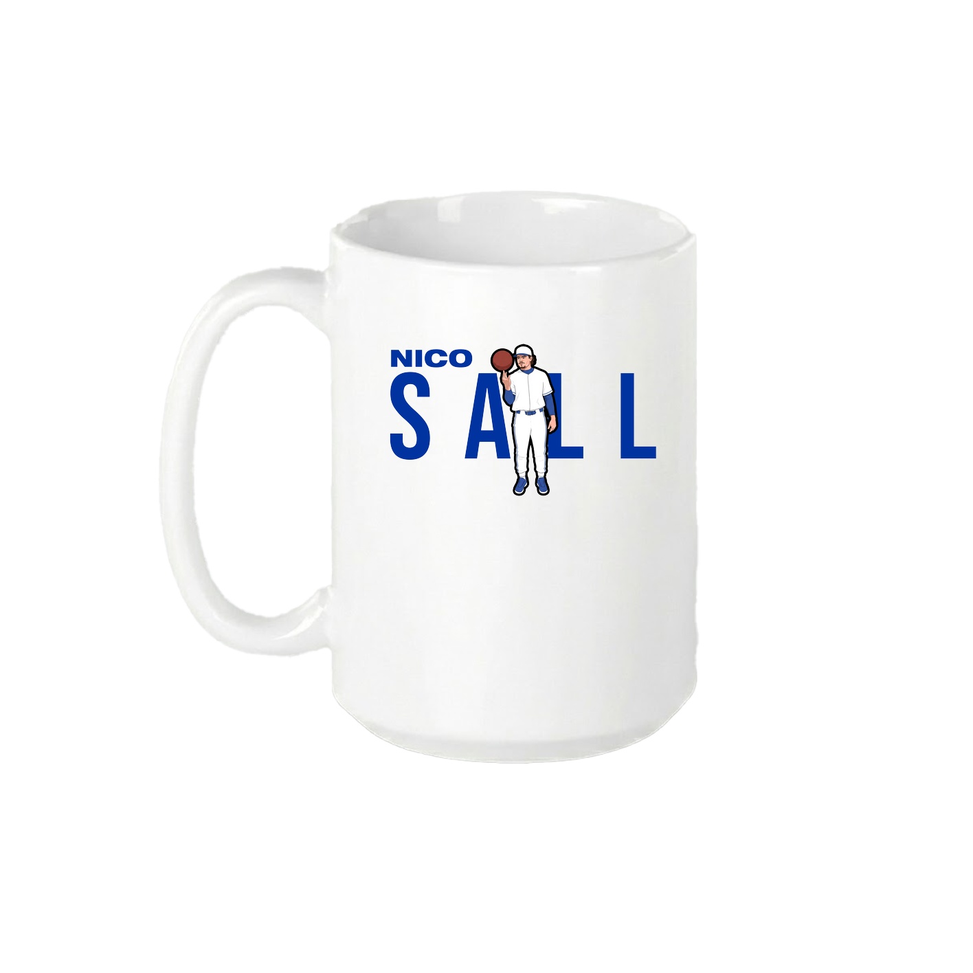 15oz Coffee Mug — Player Name in White