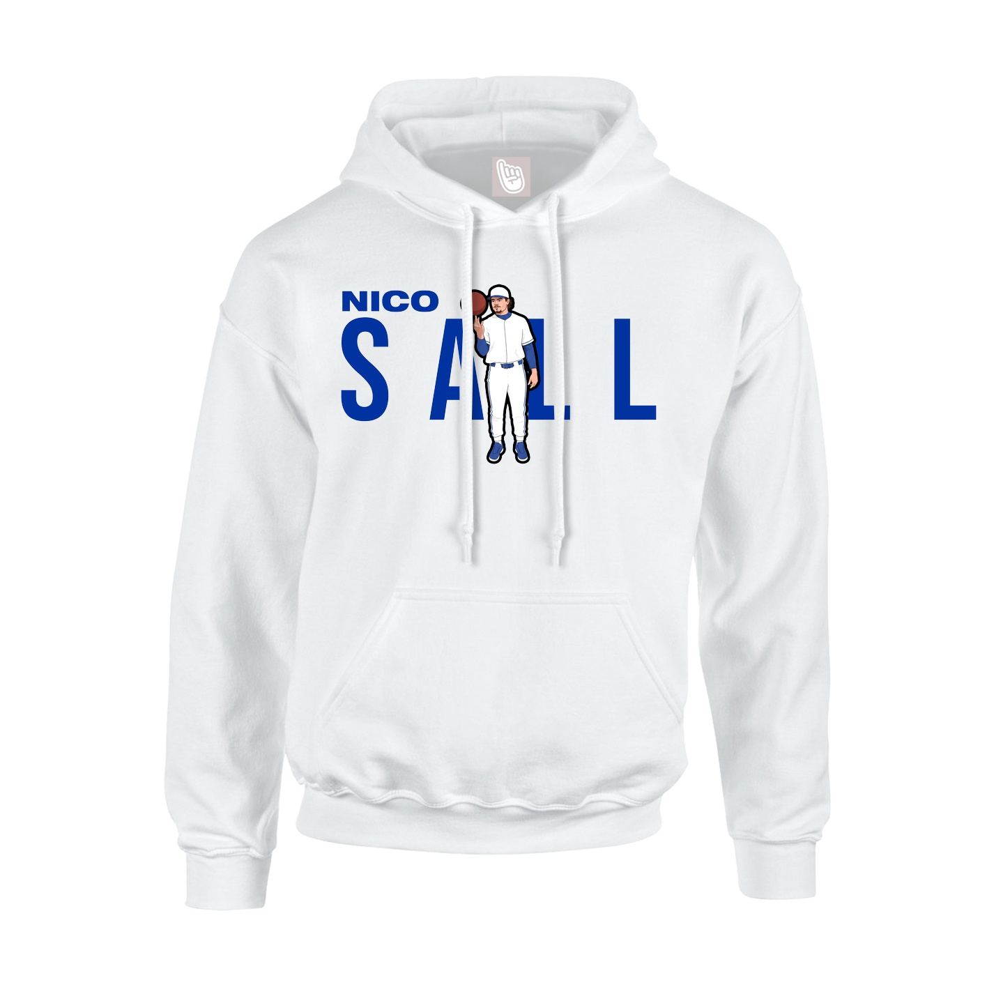 Youth Hoodie — Player Name in White