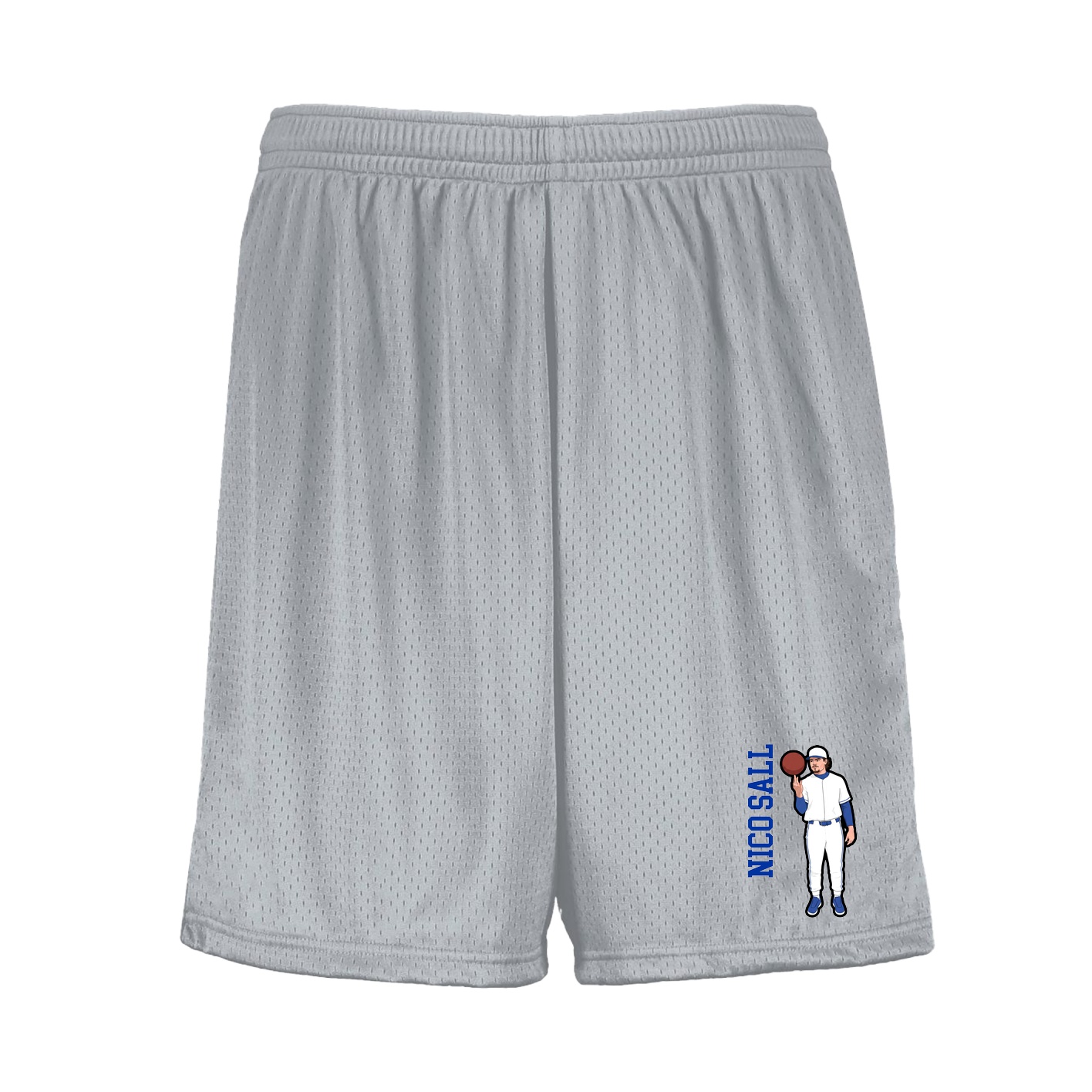 Shorts — Name Vertical in Silver
