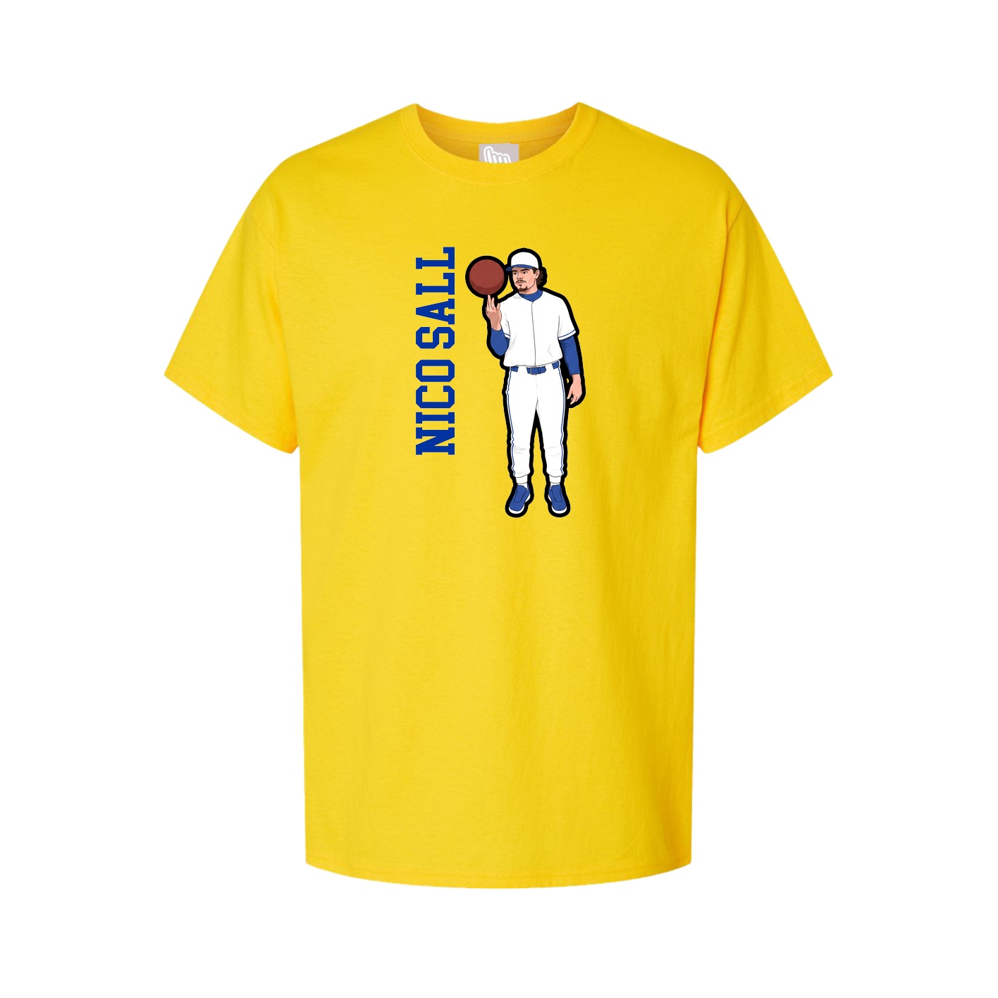 Youth Tee — Name Vertical in Gold