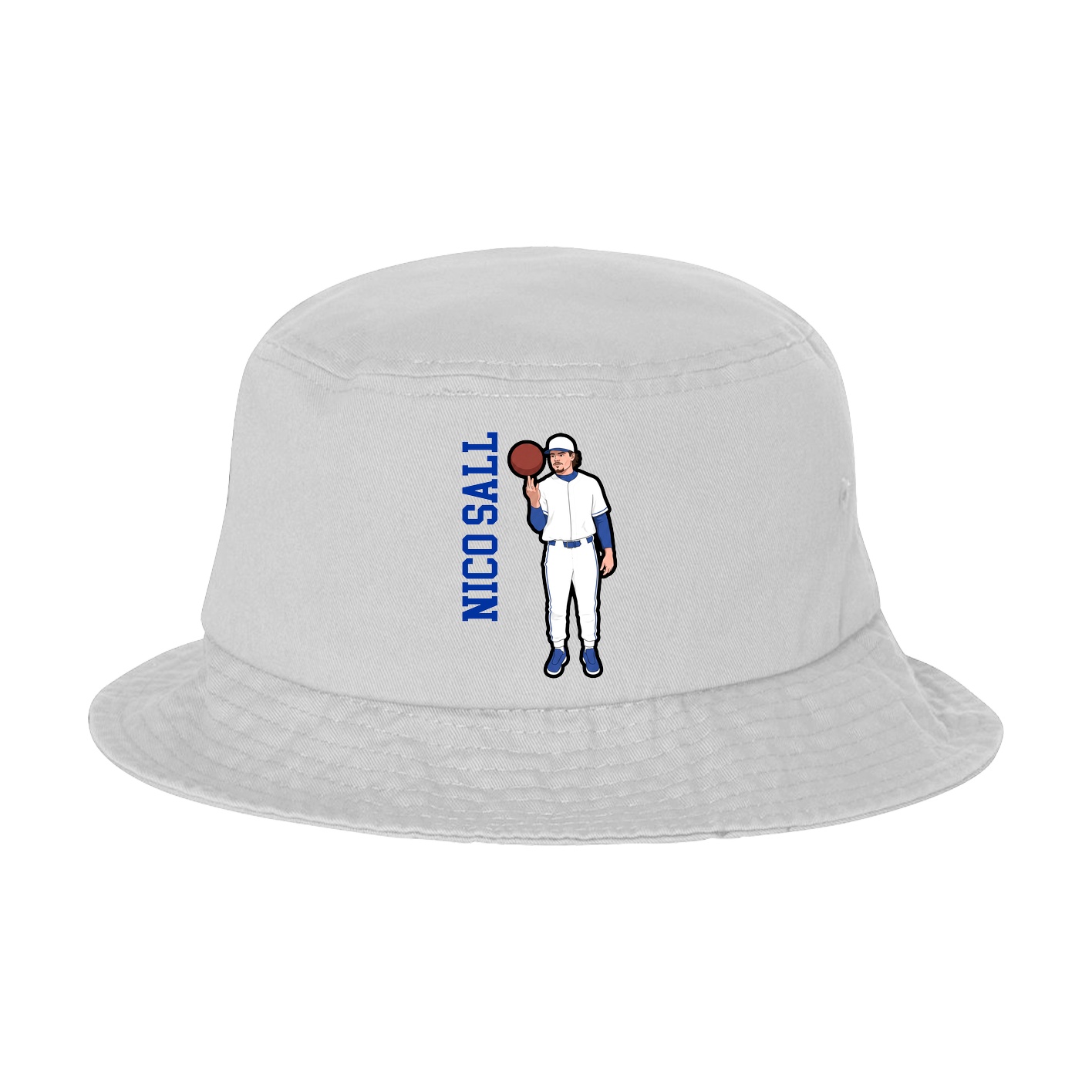 Bucket Cap — Name Vertical in White