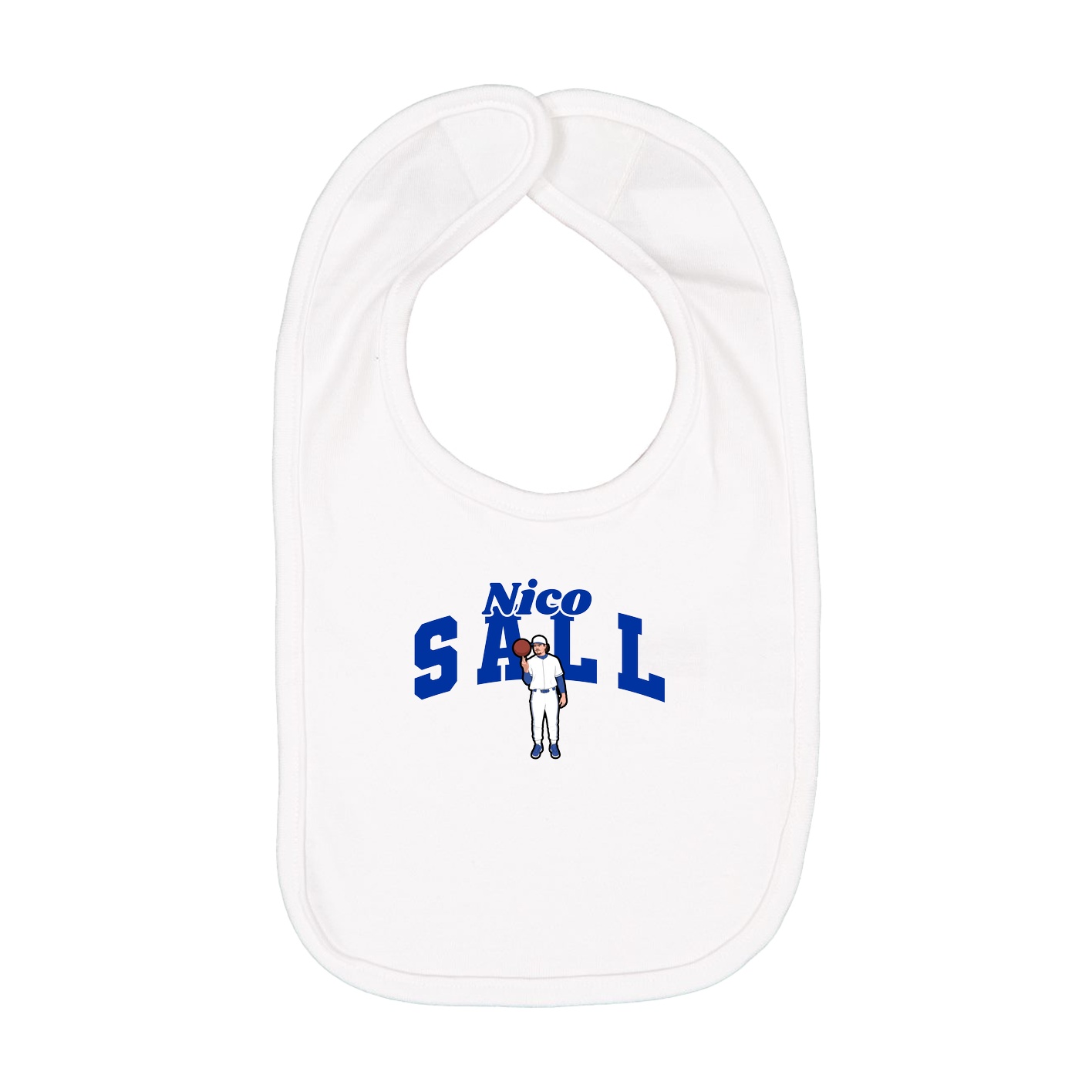Infant Bib — Signature Arch in White