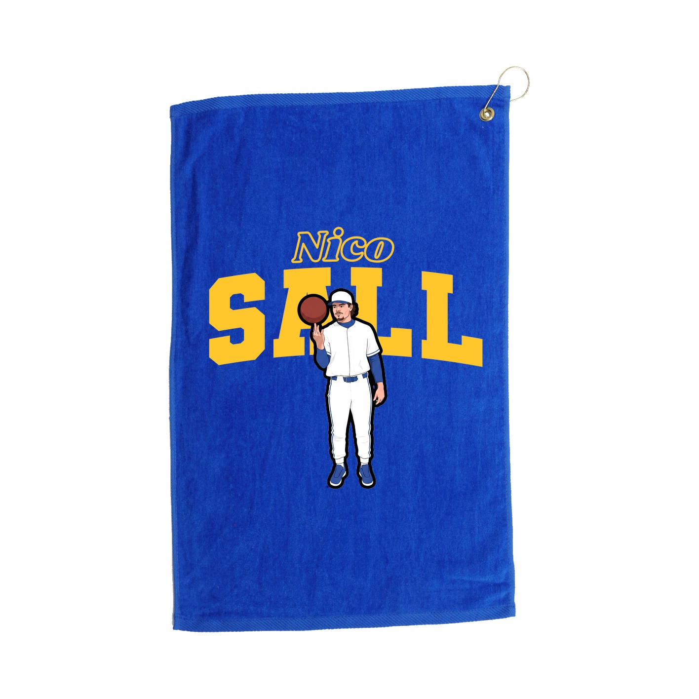 Golf Towel — Name Arch in Royal
