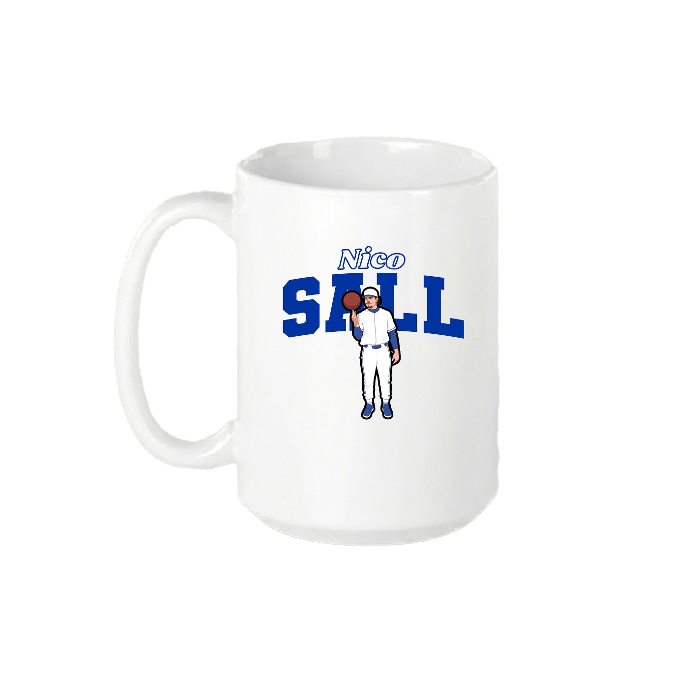 15oz Coffee Mug — Name Arch in White