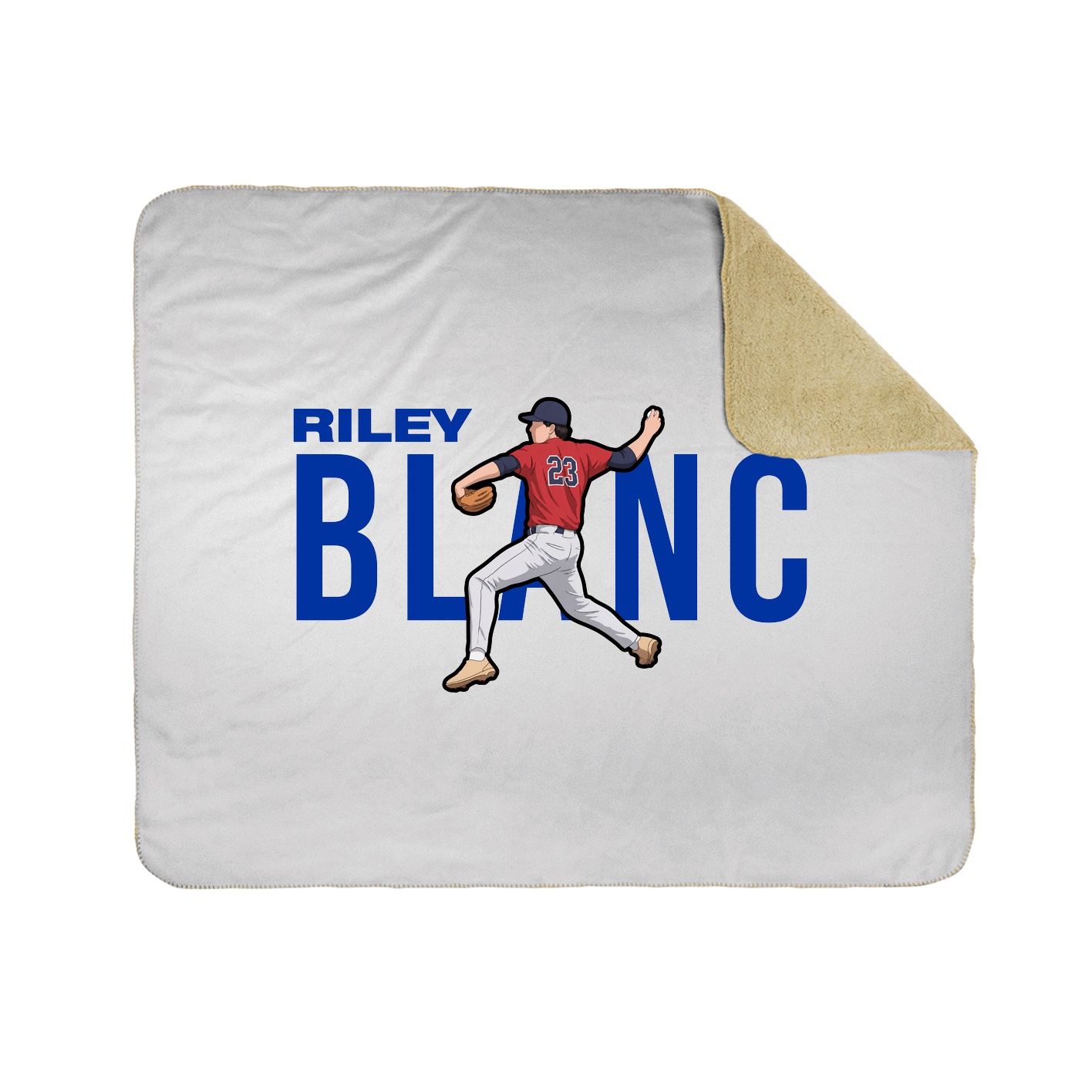 Throw Blanket — Player Name in White