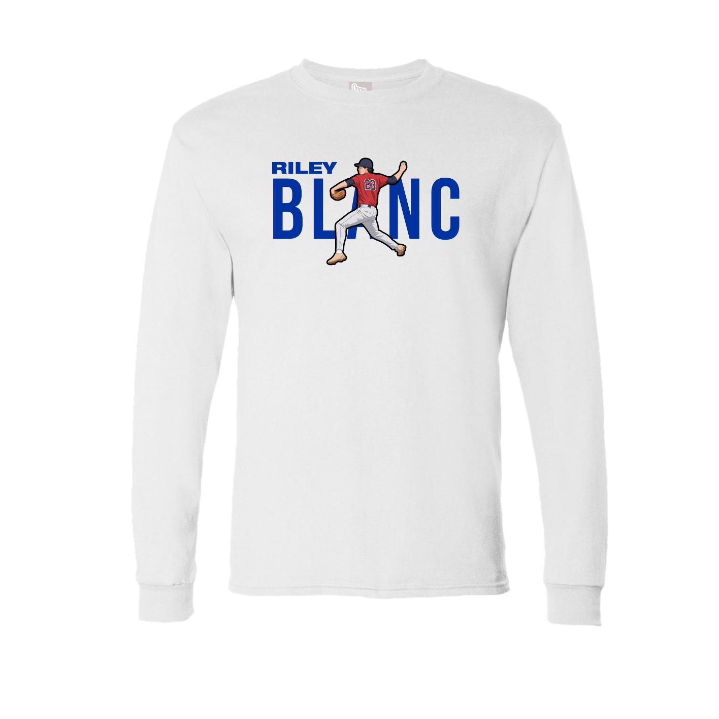 Long Sleeve Tee — Player Name in White
