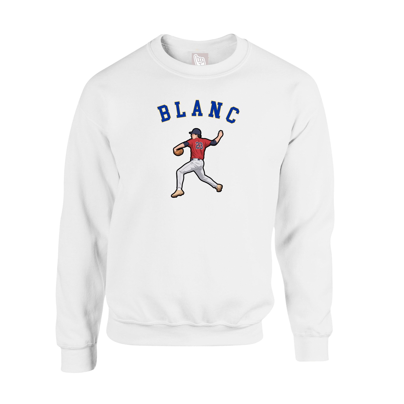 Fleece Crew — Shirsey Arch in White