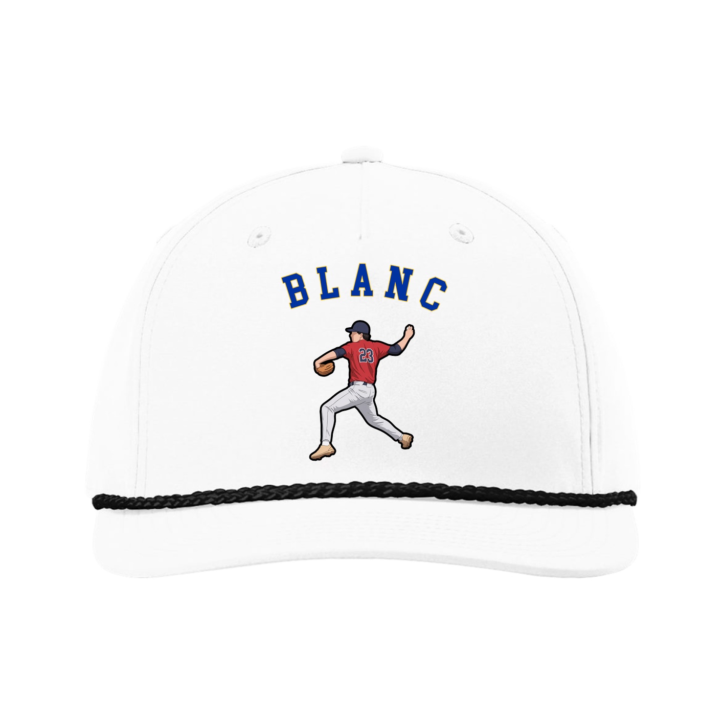 Five-Panel Classic Rope Cap — Shirsey Arch in White