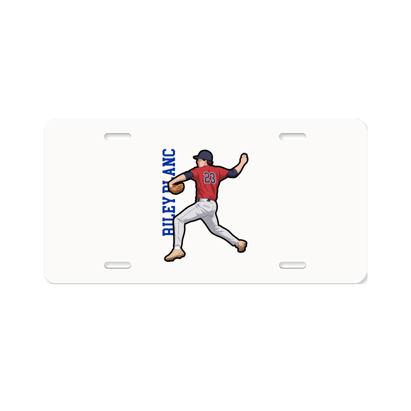 License Plate — Name Vertical in Classic