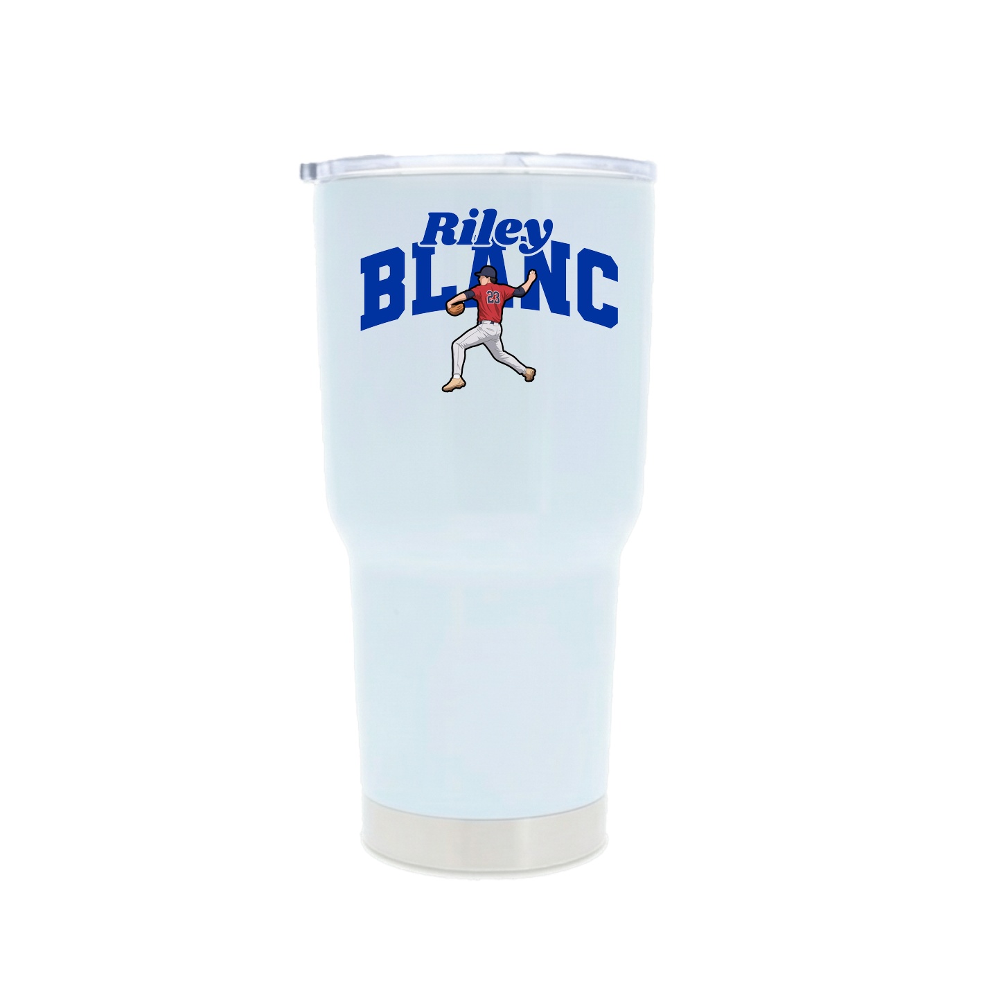 30oz Stainless Steel Tumbler — Signature Arch in White