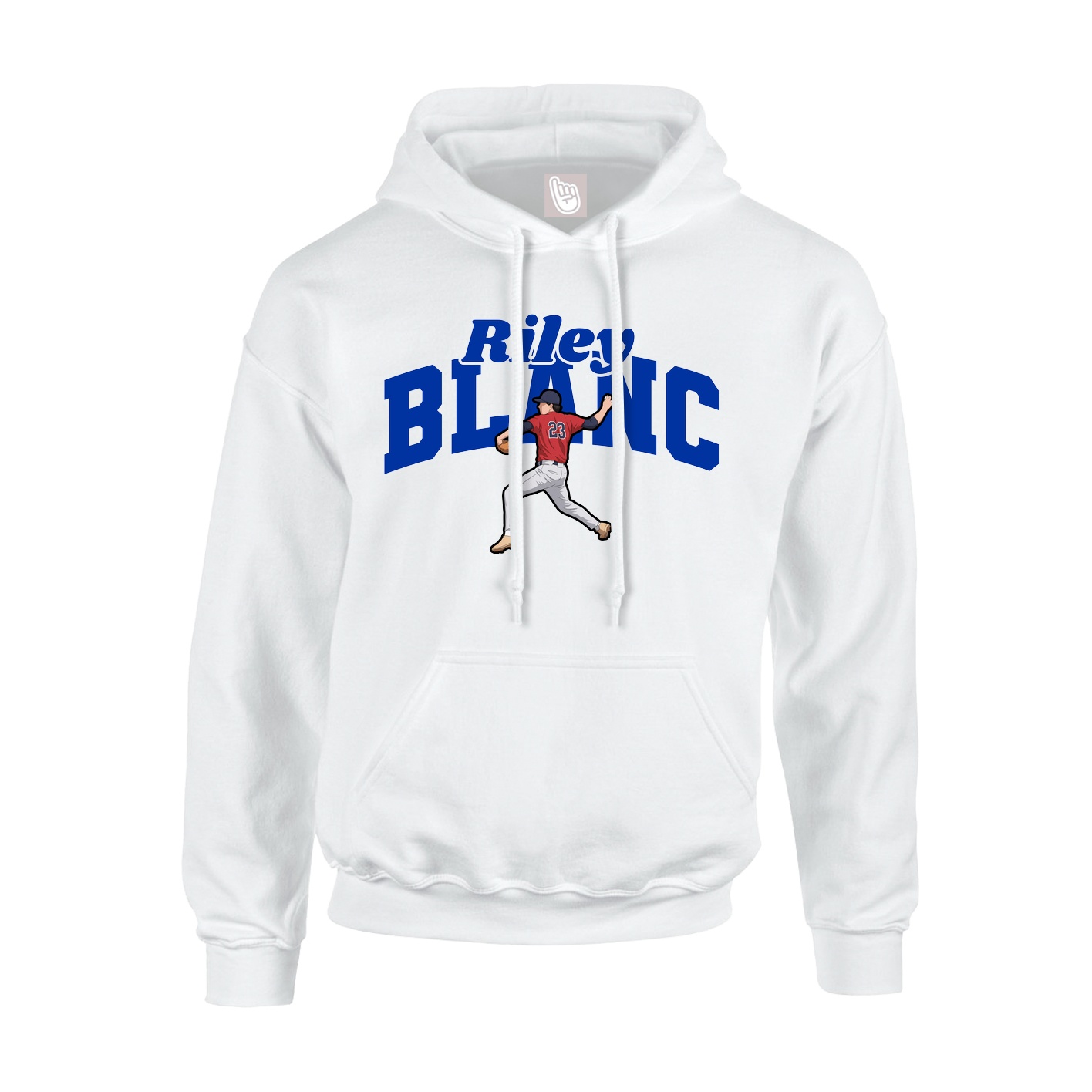 Youth Hoodie — Signature Arch in White