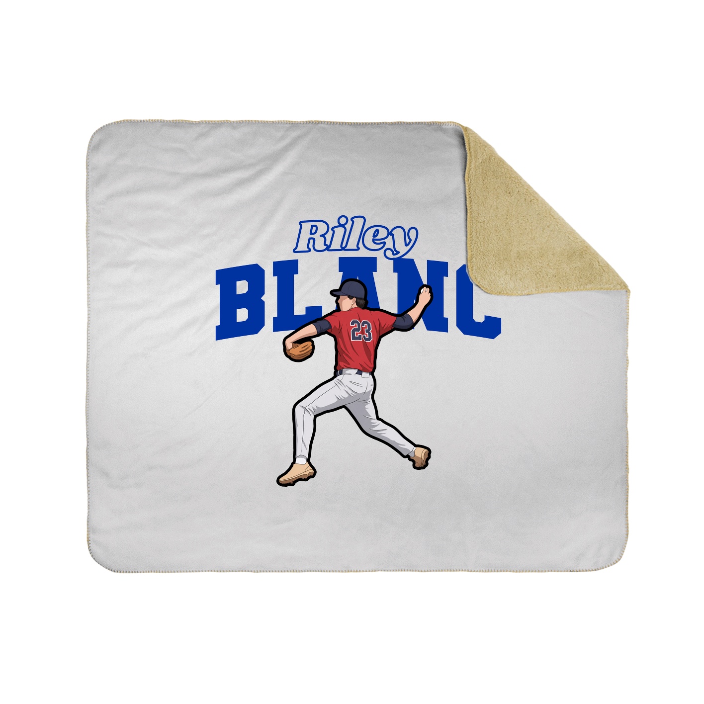 Throw Blanket — Name Arch in White