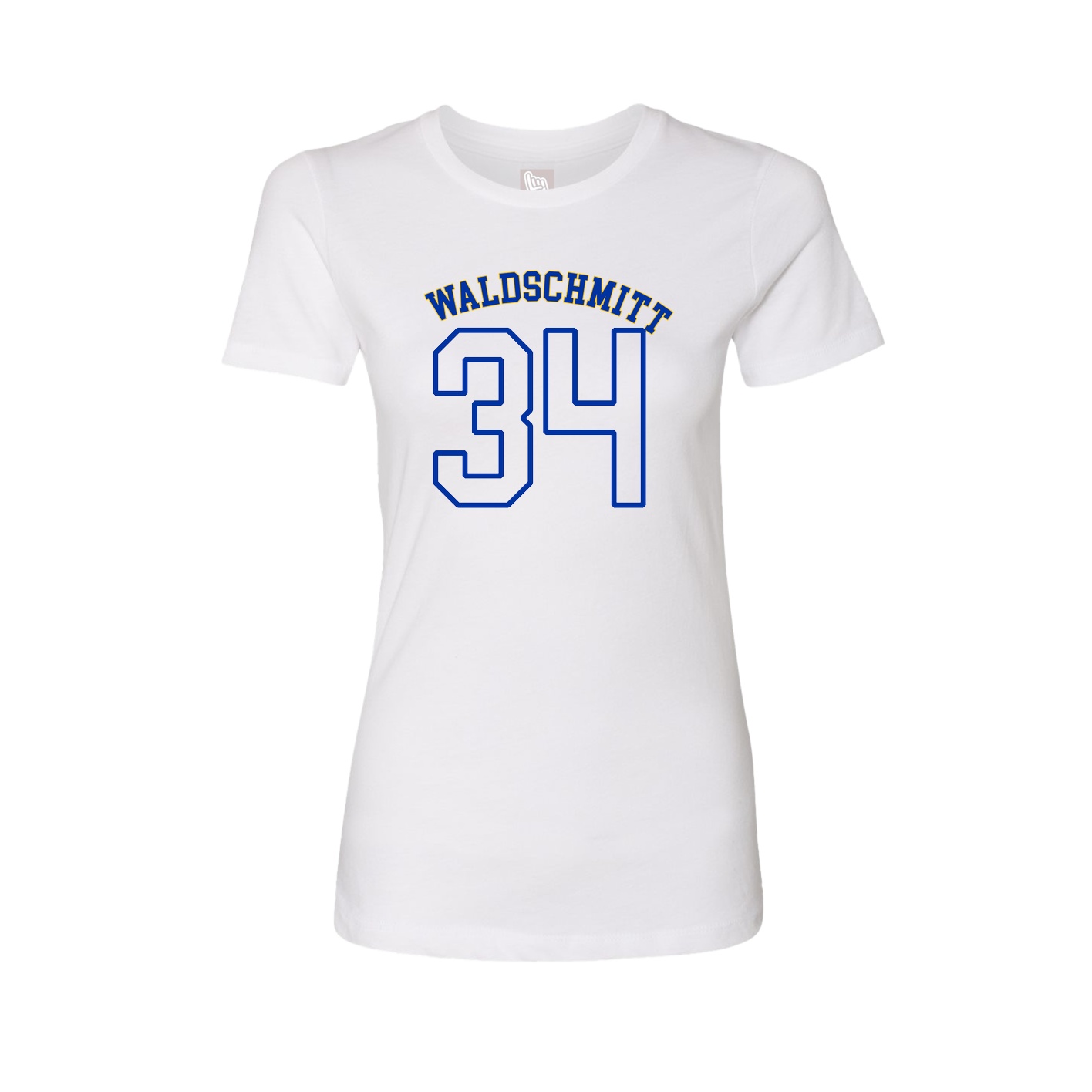 Fitted Women's Tee — Shirsey Arch in White