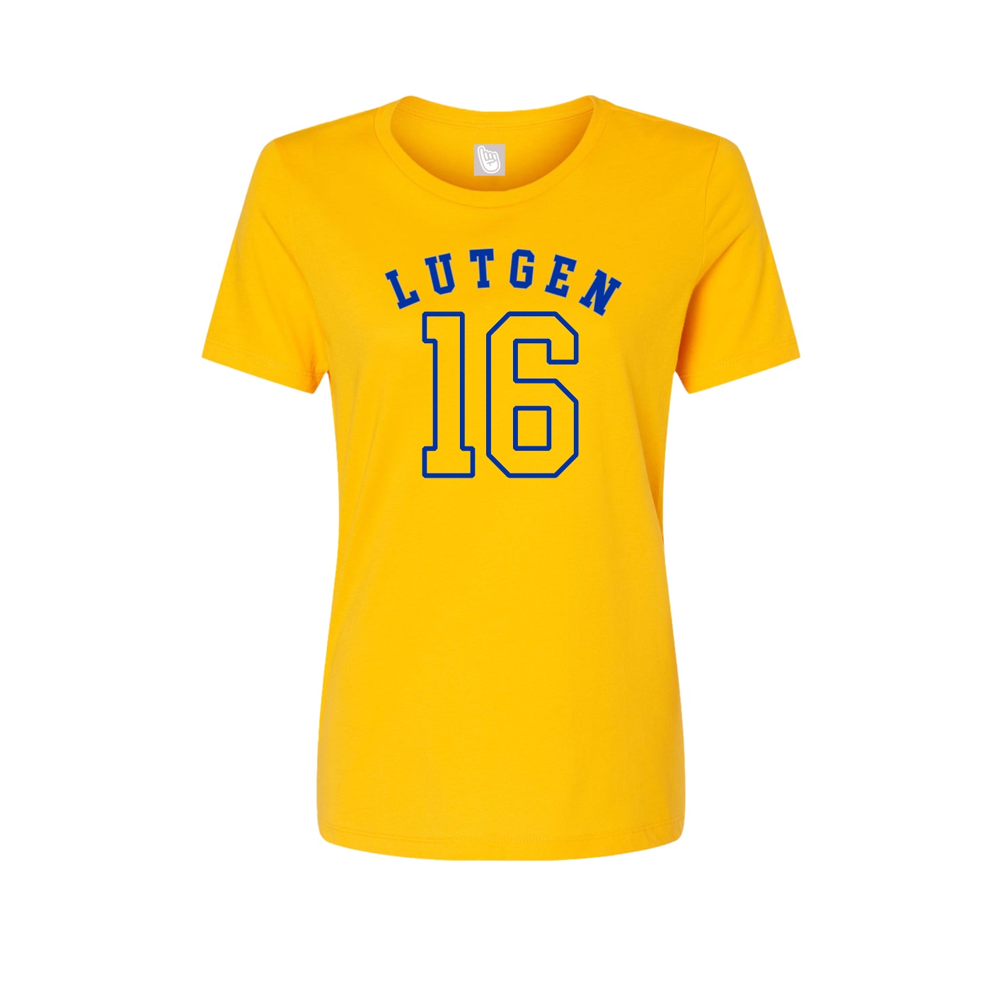 Fitted Women's Tee — Shirsey Arch in Gold