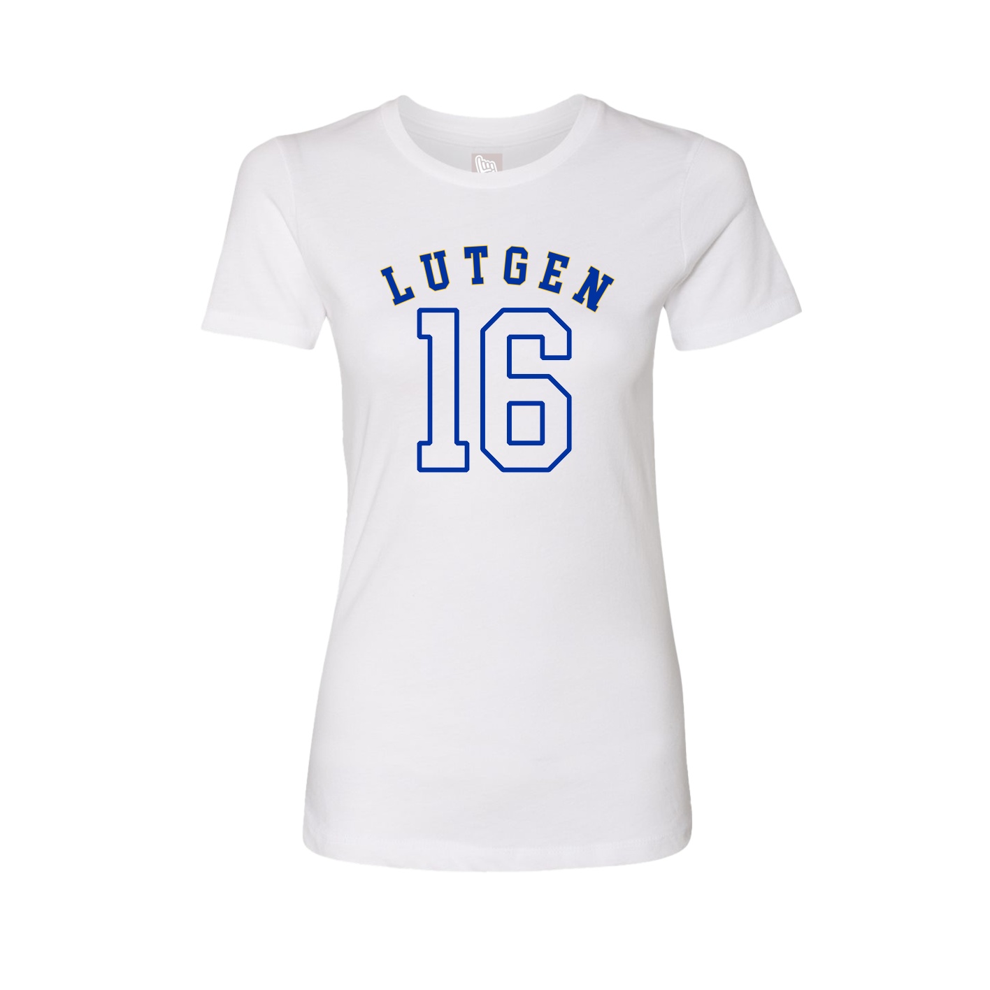 Fitted Women's Tee — Shirsey Arch in White