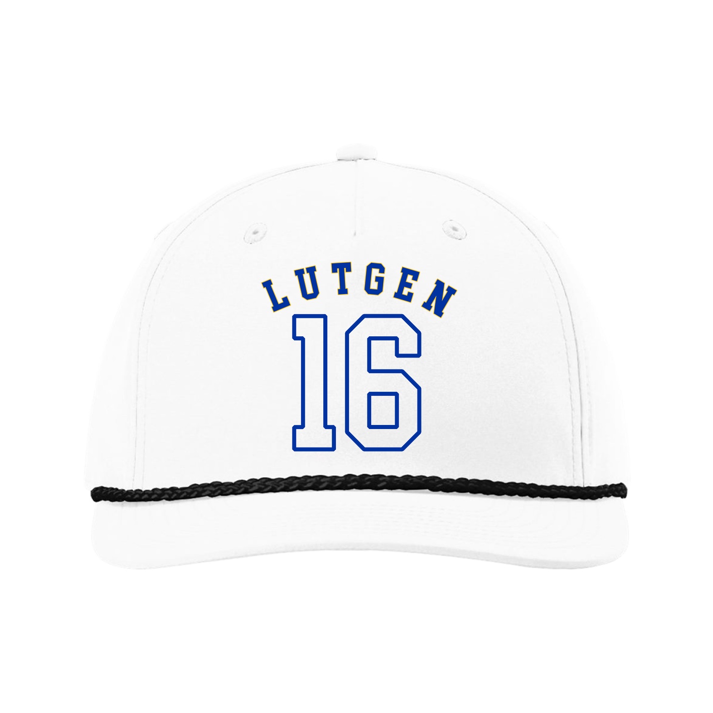 Five-Panel Classic Rope Cap — Shirsey Arch in White