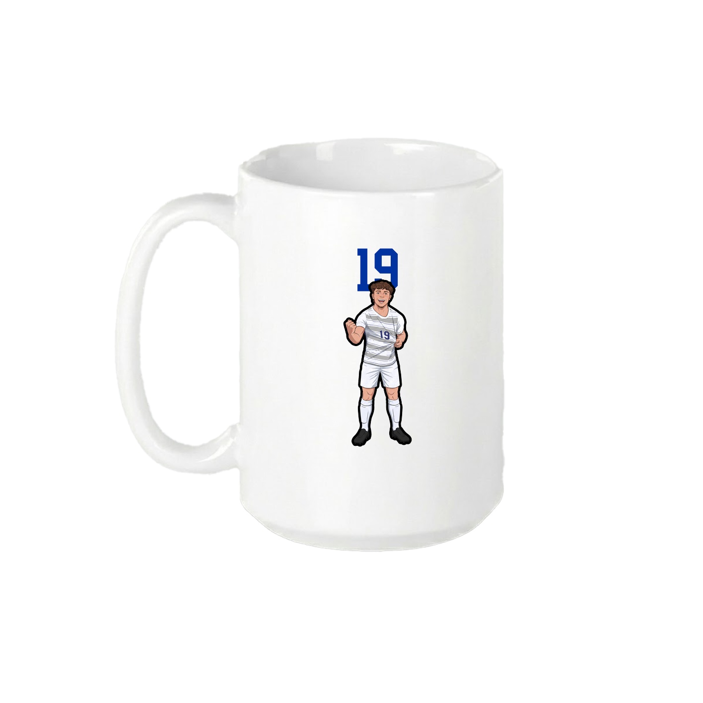 15oz Coffee Mug — Number Top in White