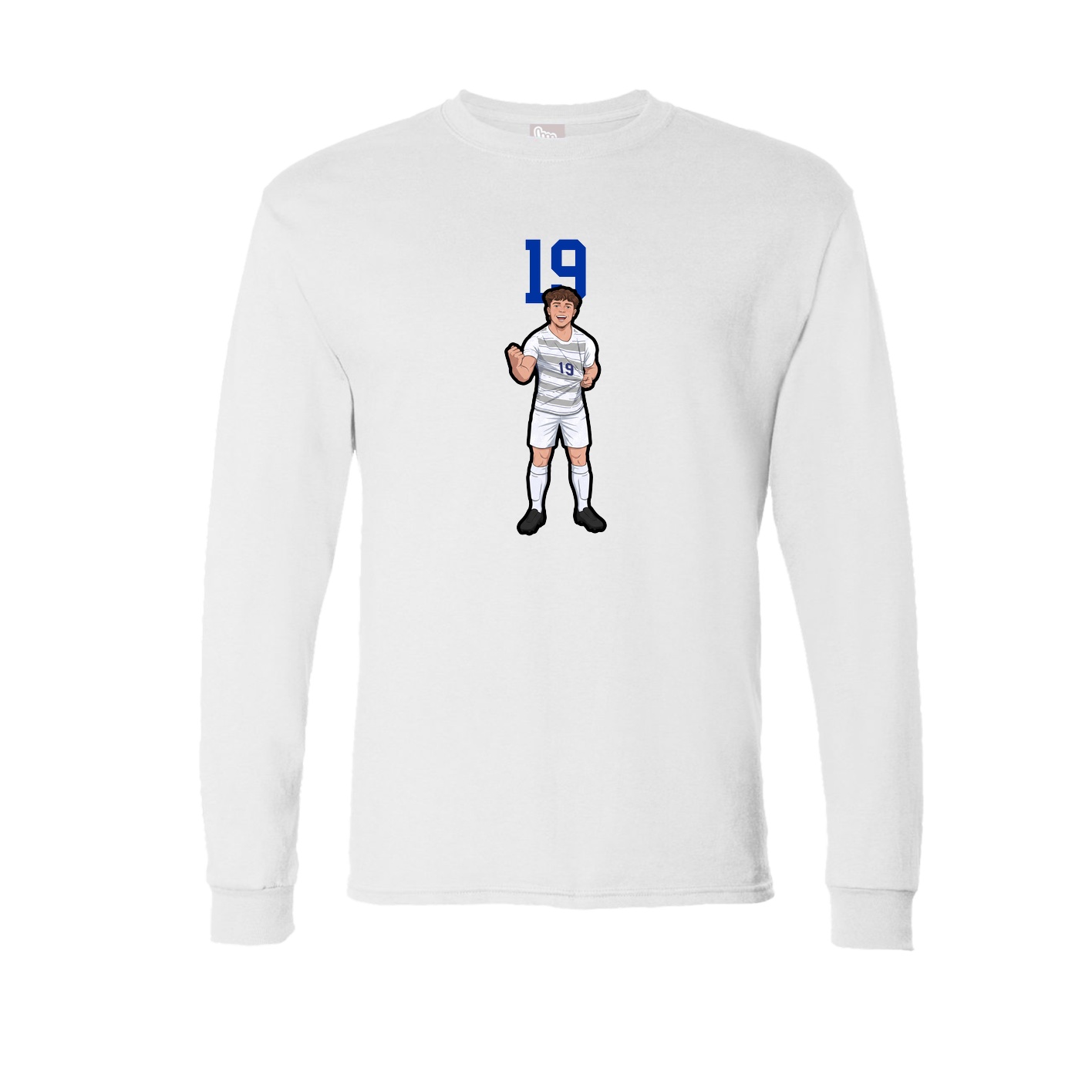 Long Sleeve Tee — Number Top in White