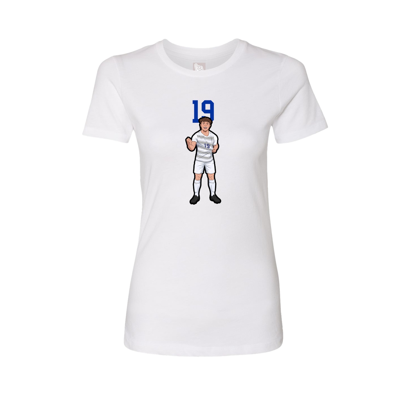 Fitted Women's Tee — Number Top in White