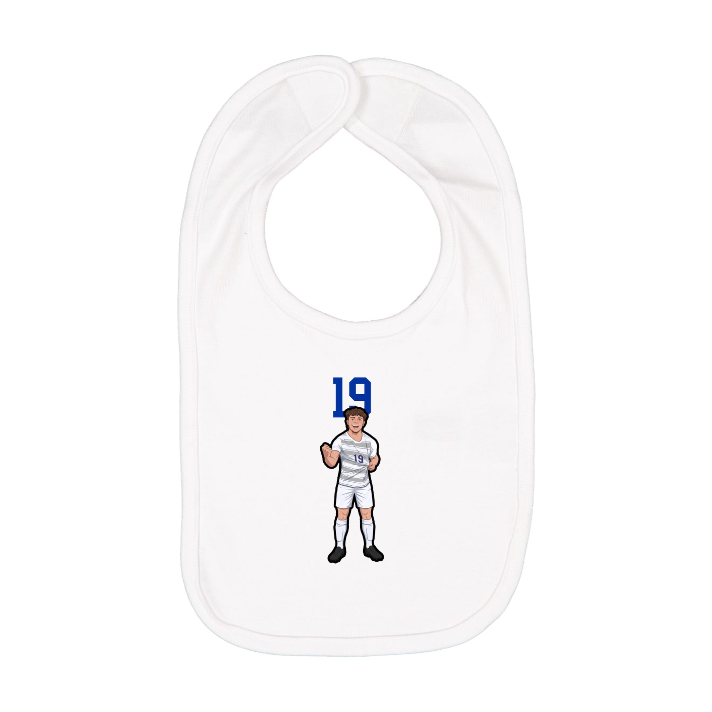 Infant Bib — Number Top in White