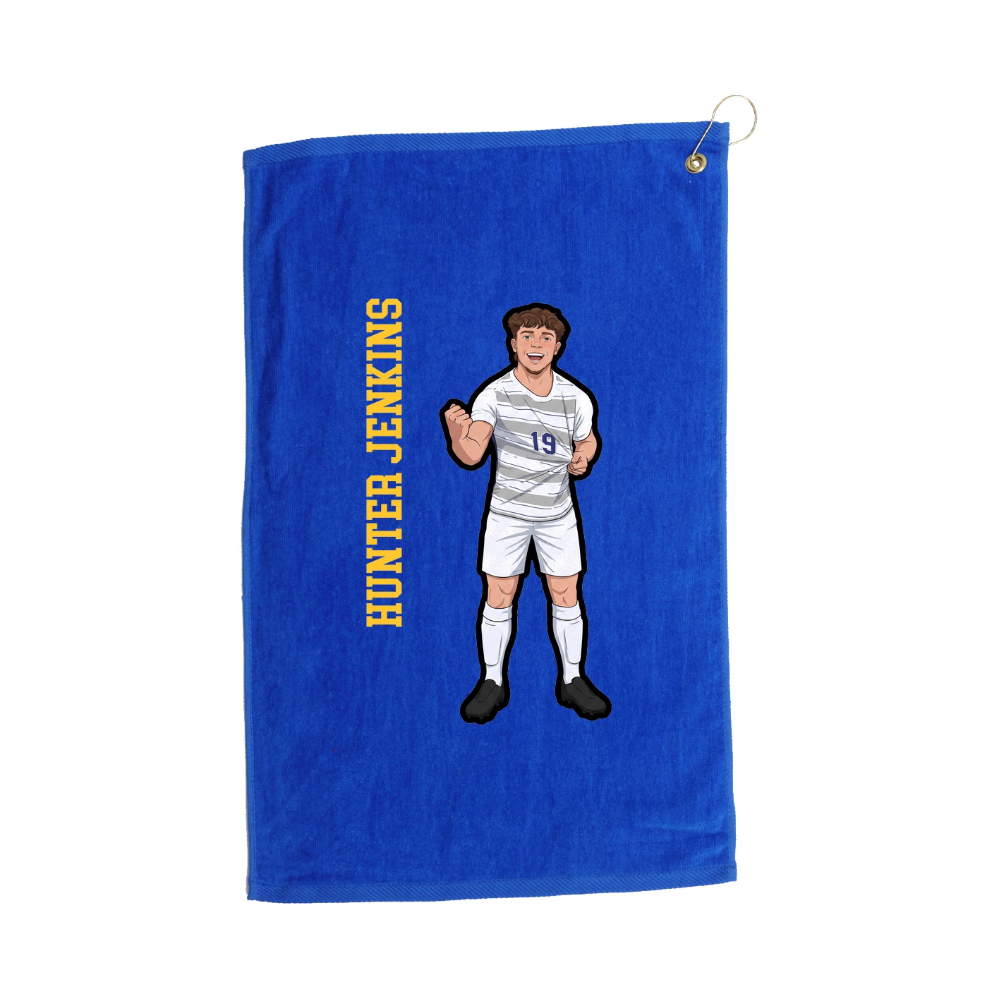 Golf Towel — Name Vertical in Royal